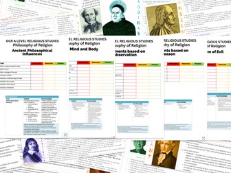 OCR A LEVEL RS - PHILOSOPHY STUDY SHEETS