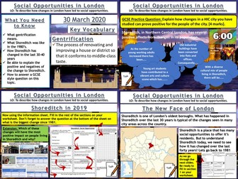 Urban Change in the UK: Social Opportunities in London