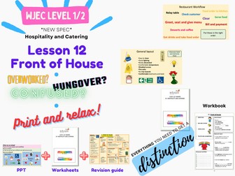 Hospitality and Catering - Unit 1 - Lesson 12 - Front of House