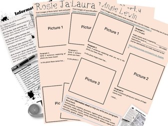 Art/Textiles - Artist Research Worksheet Scaffolds