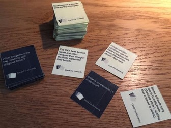 WJEC Eduqas: Issues of Human Rights: Cards For Humanity Revision Game