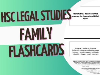 HSC Legal Studies Family Flash Cards
