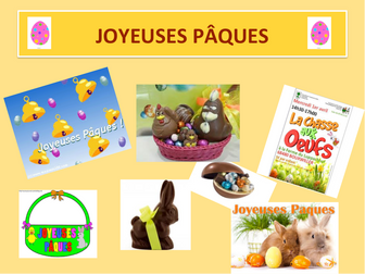 Pâques?Easter.Powerpoint on some aspects of Easter : the Bells, Easter egg hunt; hens etc