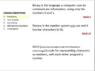 Binary, Deary and ASCII
