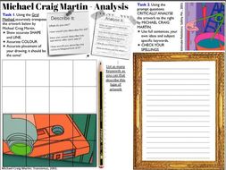 Michael Craig Martin Cover Work Homework Sheet Teaching Resources