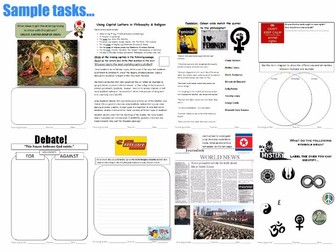 KS3 Philosophy & Religion Homework Booklet: Make Homework Planning Easy (1 year's worth of HW!)