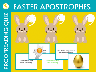 Easter Quiz Proofreading Apostrophes