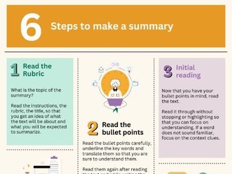 6 steps to make a summary