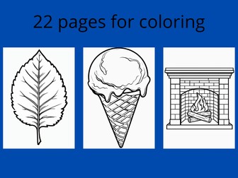 22 Fun & Educational Coloring Pages Bundle