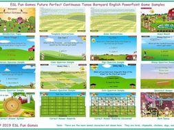 Future Perfect Continuous Tense Barnyard English PowerPoint Game