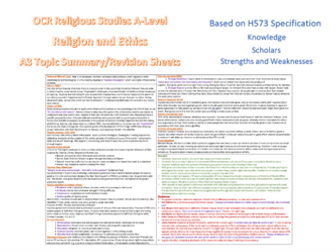 OCR A-Level Religious Studies- Ethics