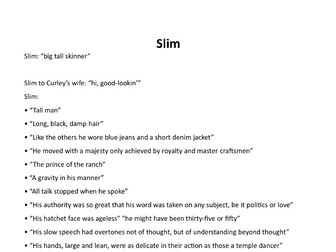 Of Mice and Men quotes - Slim