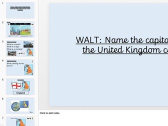 Geography Name and Locate the countries and capital cities within the United Kingdom