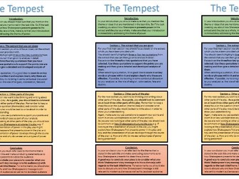 The Tempest - Structure strip for exam response (AQA English Literature - Paper 1)