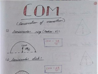 Centre of Mass Formulas : All in One Document