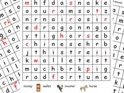 Chinese New Year - differentiated wordsearches