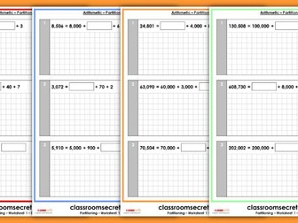 SATs Arithmetic KS2 Partitioning Test Practice - by Classroom Secrets