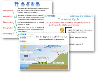 The Water Cycle - AQA 2016 Biology