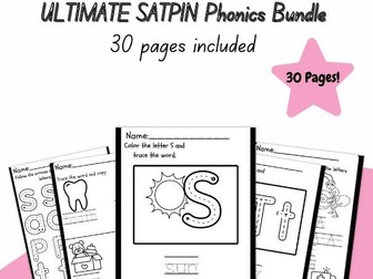 Ultimate Phonics Bundle 30 Pages Included SATPIN Phonics Worksheets Worksheet Bundle Primary