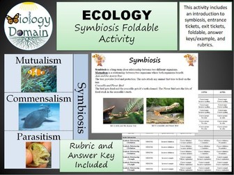 Ecology: Symbiosis Foldable