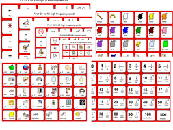 8 Symbol Grids - Alphabet, High Frequency Words, Numbers, Colours - SEN ...