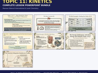 Edexcel IAL Chemistry Topic 11: Kinetics | Complete Lesson PowerPoint Bundle