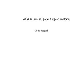 AQA A-Level PE Paper 1 applied anatomy