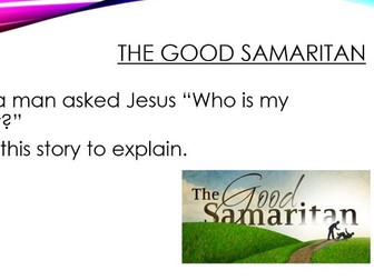 Year 4 RE- Jesus as an adult. The Good Samaritan