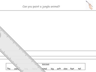 Paint a jungle animal worksheet