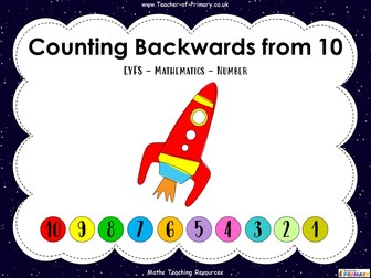 Counting Backwards From 10 - EYFS