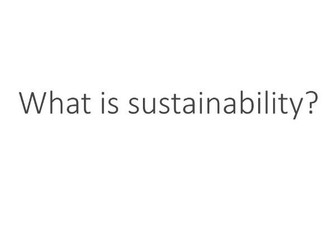 Introduction to sustainability