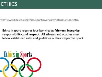ethics and Deviance in sport A level PE