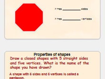 Identify 2d shapes and their properties