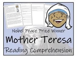 UKS2 History - Mother Teresa Reading Comprehension Activity | Teaching ...