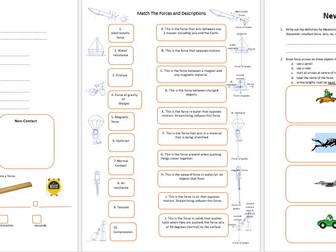 KS3 Physics Forces 4 Worksheets with answers