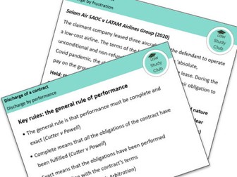 Discharge of contract - lesson slides (AQA A-level law)