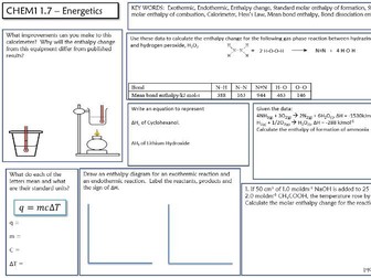AS Chemistry Revision Sheets part 2 AQA