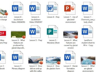 8 Lesson unit - Glacial environments