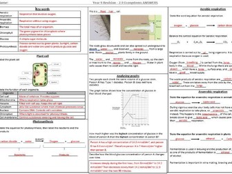 KS3 Biology AQA Revision mats