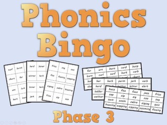 Phonics Bingo – Phase 3