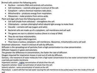 EDEXCEL iGCSE BIOLOGY NOTES