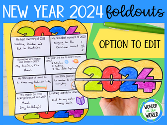 New Year reflections and goals activity 2024 new year's resolutions - 3 templates