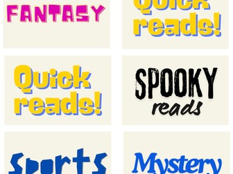 Book Corner Box Labels