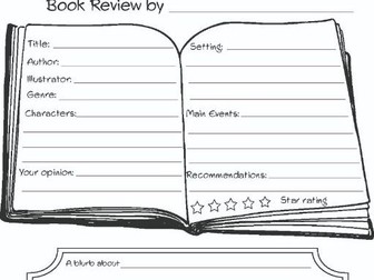 Book Review & Blurb for display or book plus definitions