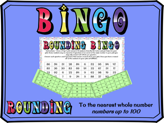 Rounding to the nearest whole number BINGO (numbers to 100)