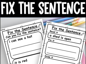 Worksheets on Sentence Structure KS1