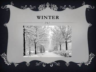 Descriptive writing: Winter