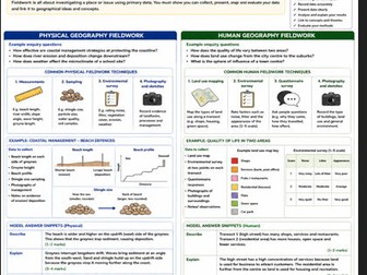 Fieldwork revision page (general skills, skills coasts and urban study)