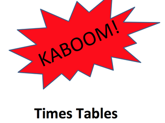 Times Tables Kaboom Game - up to 12 x 12