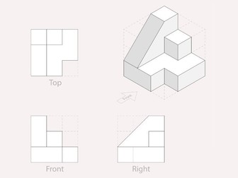 Isometric Typographical Puzzles Worksheet